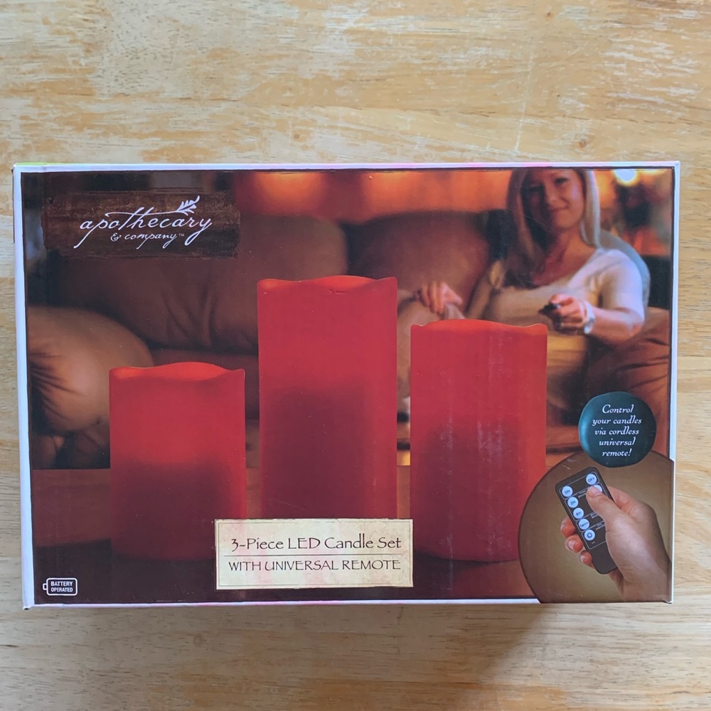 3-piece LED candle set